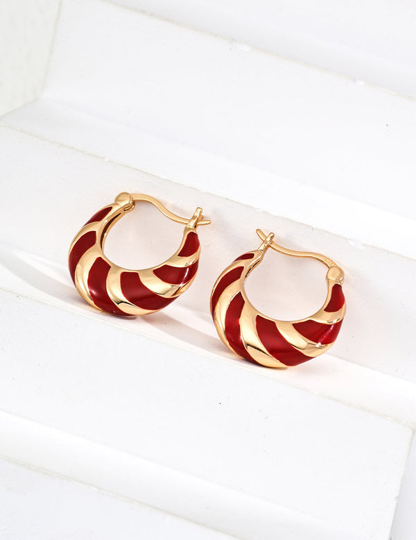 Scarlet Swirl Earrings